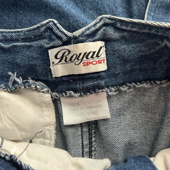 Vintage Womens Denim Skirt 6 100% Cotton Split Pockets Pleated Belt Loops Retro - Picture 4 of 10